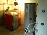 Atmos25 kW kazán+puffer tartály + bojler