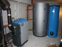 Atmos 25 kW kazán + Reflex bojler + Reflex 1000 literes puffer